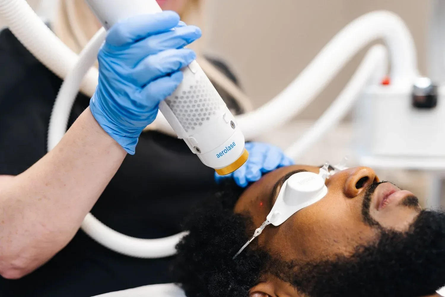 Aerolase laser session in progress on a patient at Desert Oasis Wellness and Med Spa in Lake Havasu City, AZ