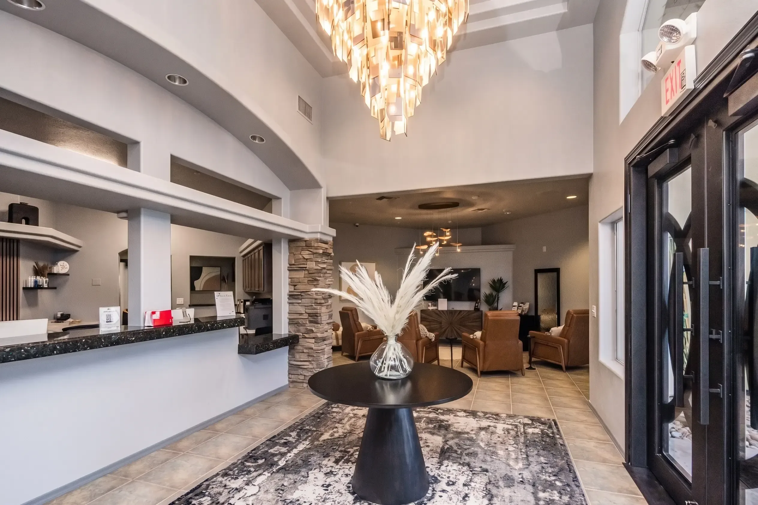 Reception and lounge at Desert Oasis Wellness and Med Spa in Lake Havasu City, Arizona