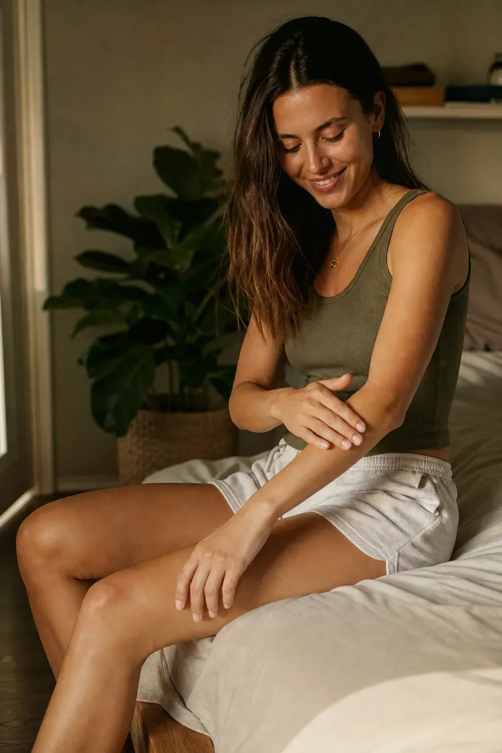 Waxing treatment in progress with an aesthetician at Desert Oasis Wellness and Med Spa Havasu City