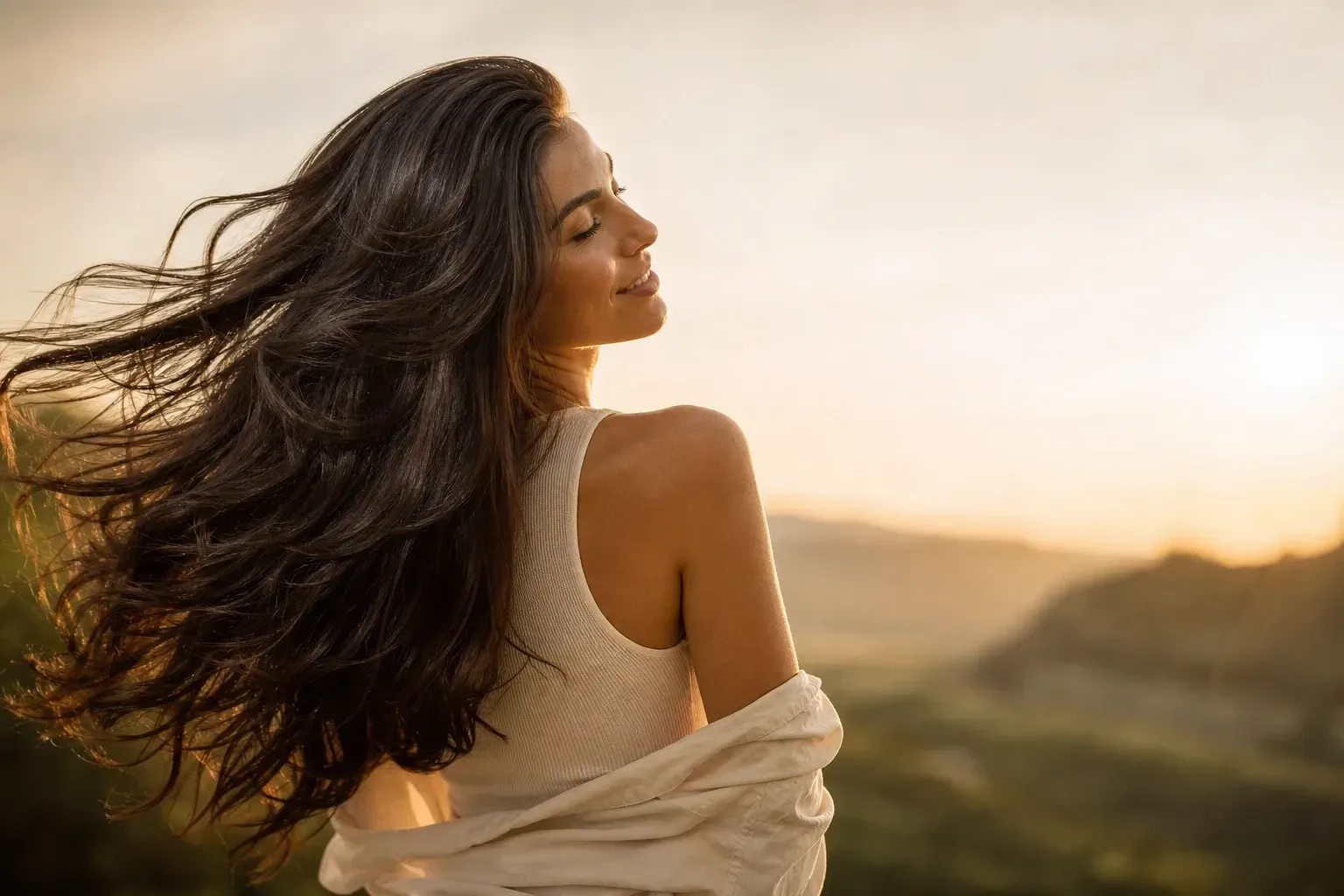 Woman receiving a hair growth treatment scalp therapy session at Desert Oasis Wellness and Med Spa in Lake Havasu City